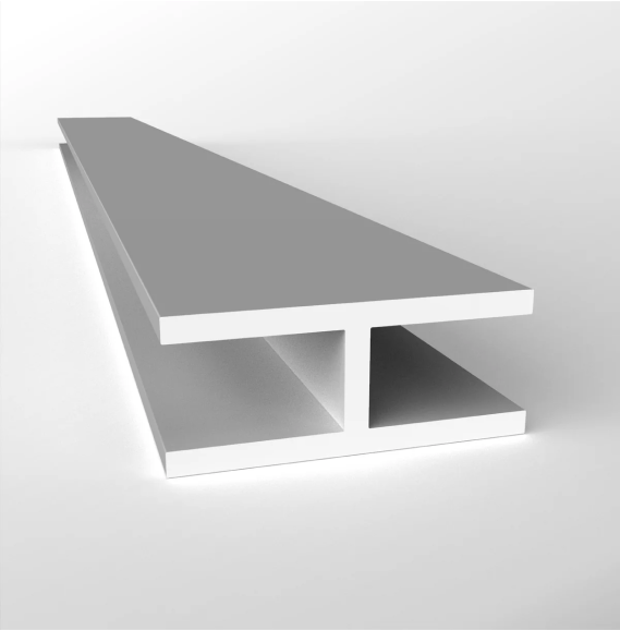 White H Shaped Channel Plastic Profile for structural support - asmco